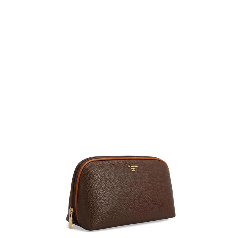 Da Milano Mocha Wax Leather Multi Pouch - Mocha  | Best Price UAE